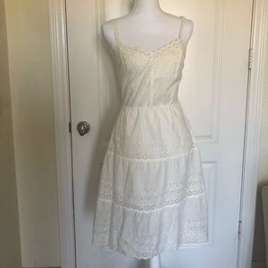 BCBG Spaghetti Strap White Dress